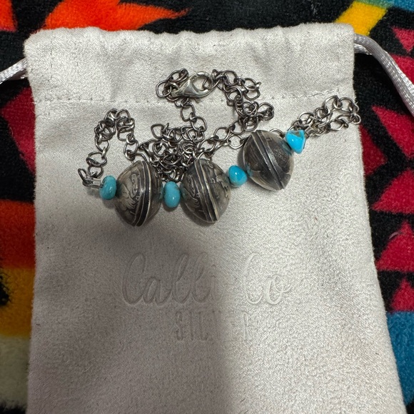 THE QUANAH TURQUOISE DIME NECKLACE - Picture 4 of 5